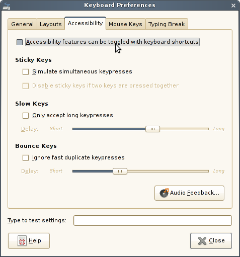 Screenshot-Keyboard Preferences
